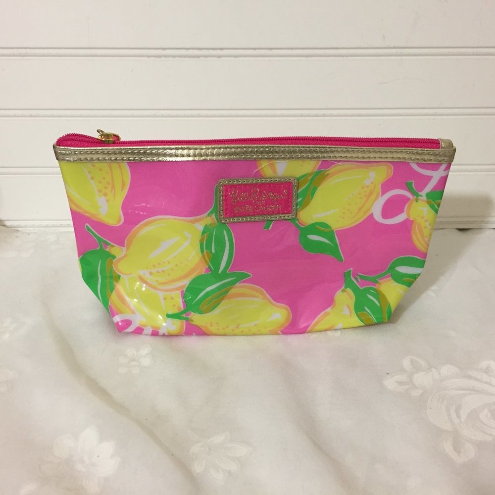 Lilly Pulitzer for Estee Lauder Lemon Cosmetic Bag